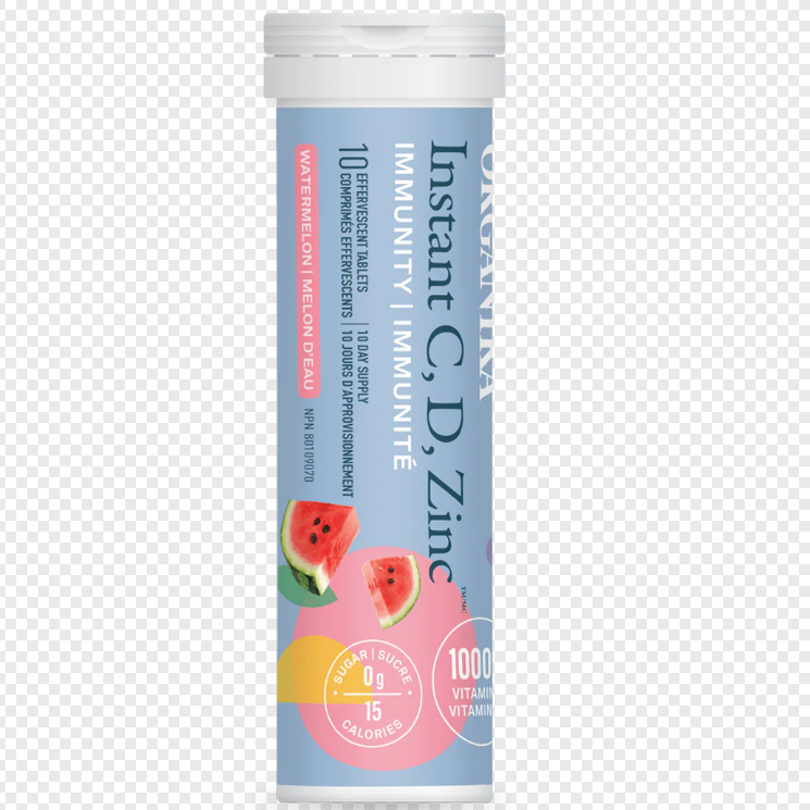 Instant C, D, Zinc Immunity Effervescent - Watermelon