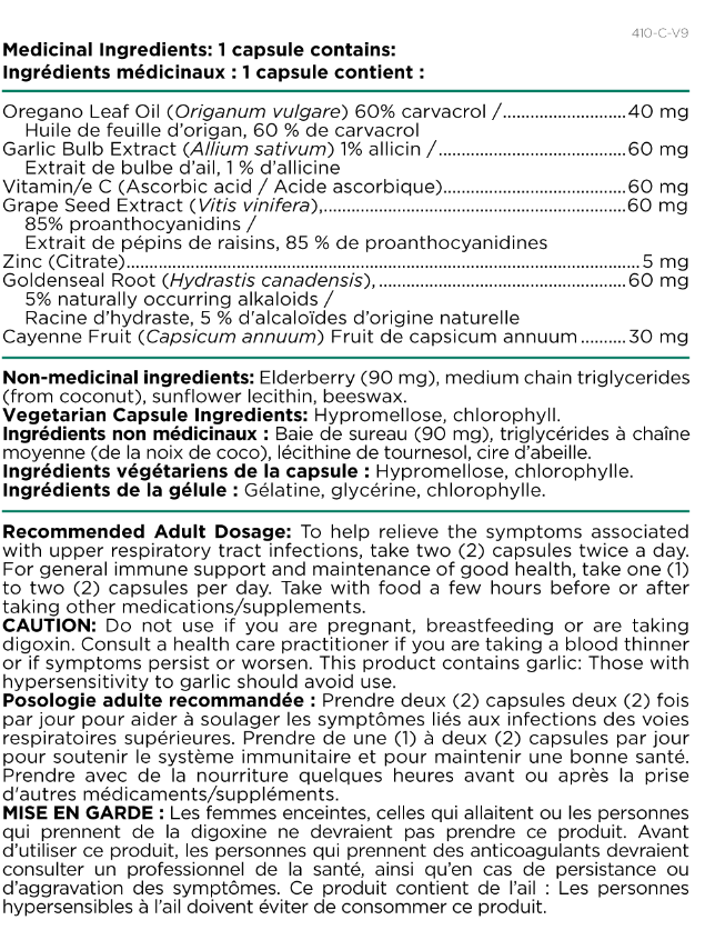 Oregano-8 Cold and Flu