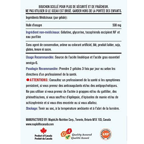 Evening Primrose Oil 500 mg 90 Softgels