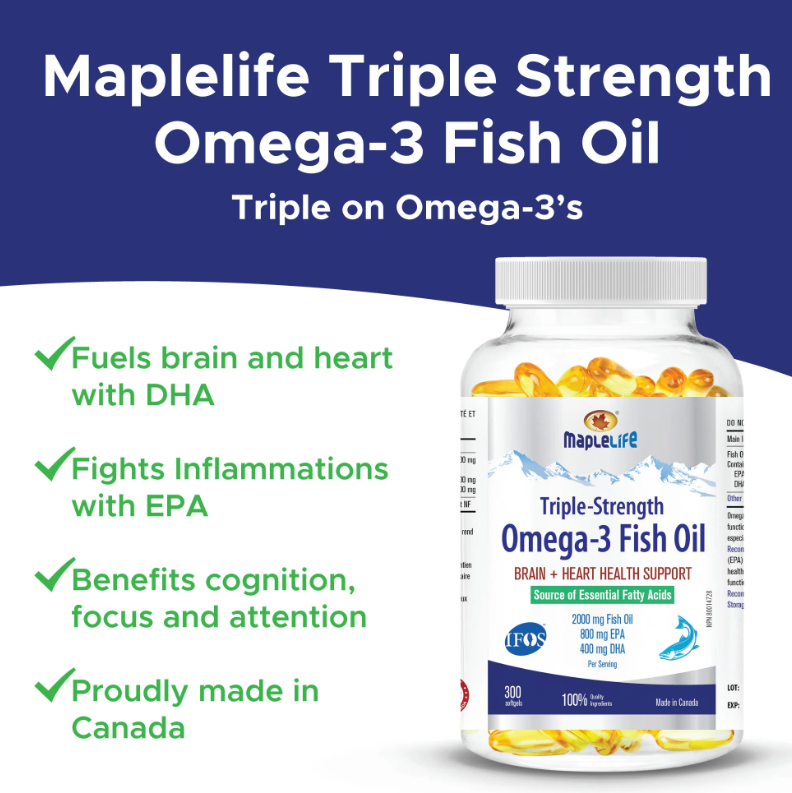 Triple-Strength Omega-3 Fish Oil 2000mg