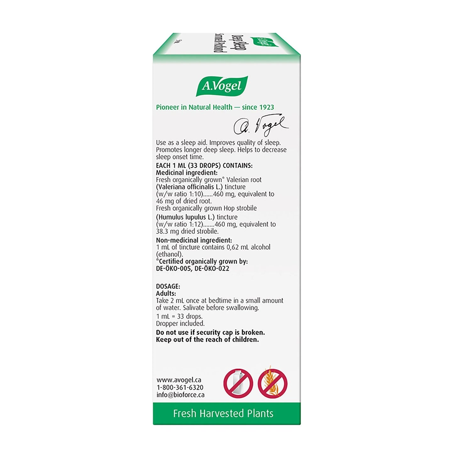 A.Vogel Deep Sleep - Fresh Organic Natural Sleep Aid made from Valerian and Hop