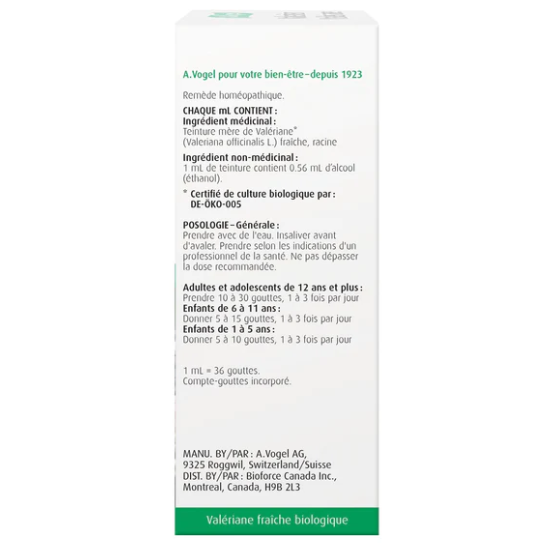 A.Vogel Fresh Organic Valerian Root Extract 50mL