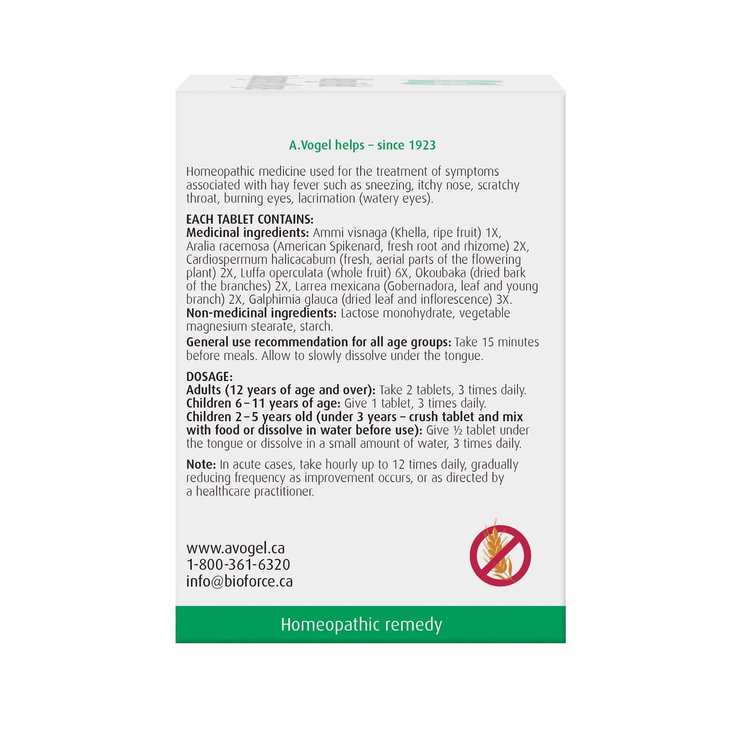 A.Vogel Allergy Relief - Hay Fever Symptoms Non-drowsy