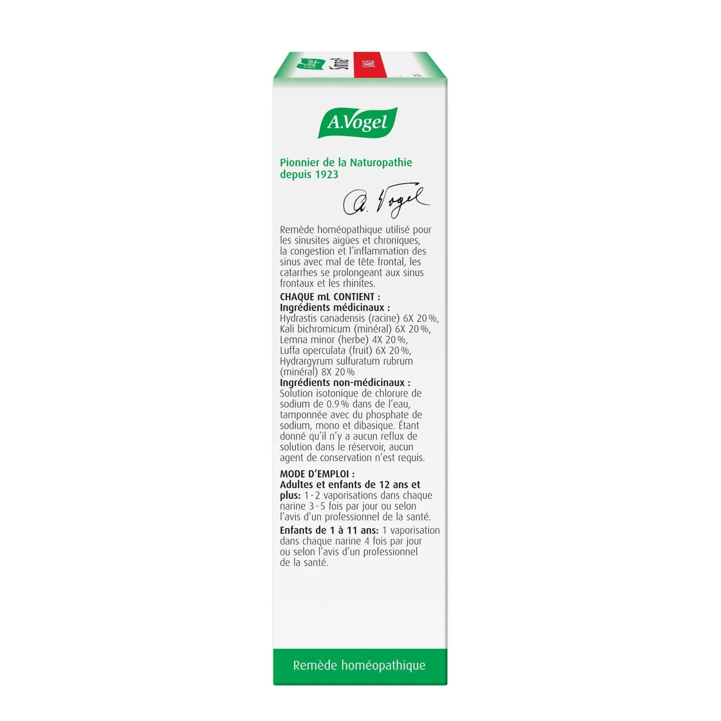 A.Vogel Sinna Nasal Spray For Sinus Congestion and Blocked Nose