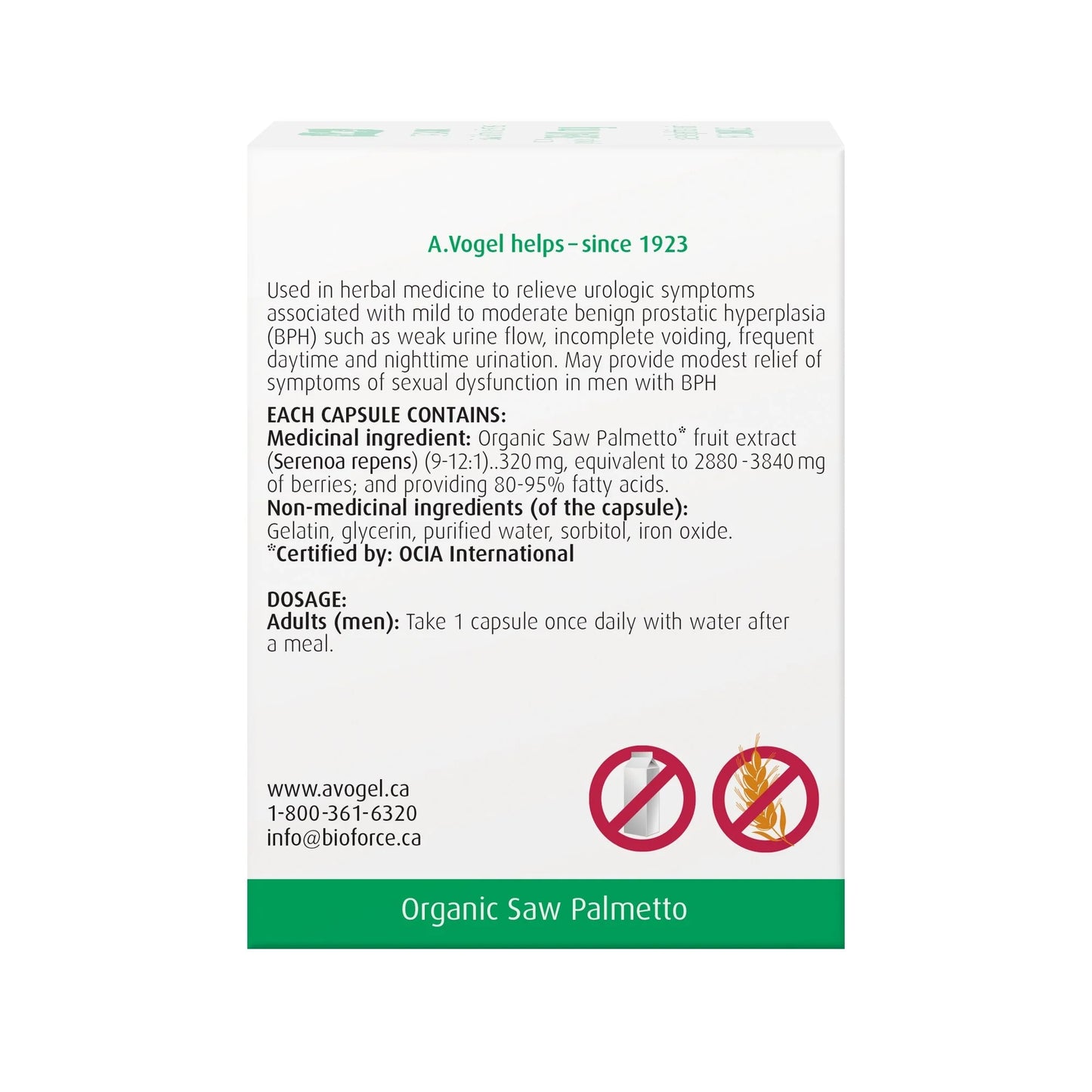 A.Vogel Prostate 1 a Day - Saw Palmetto Capsules for Enlarged Prostate