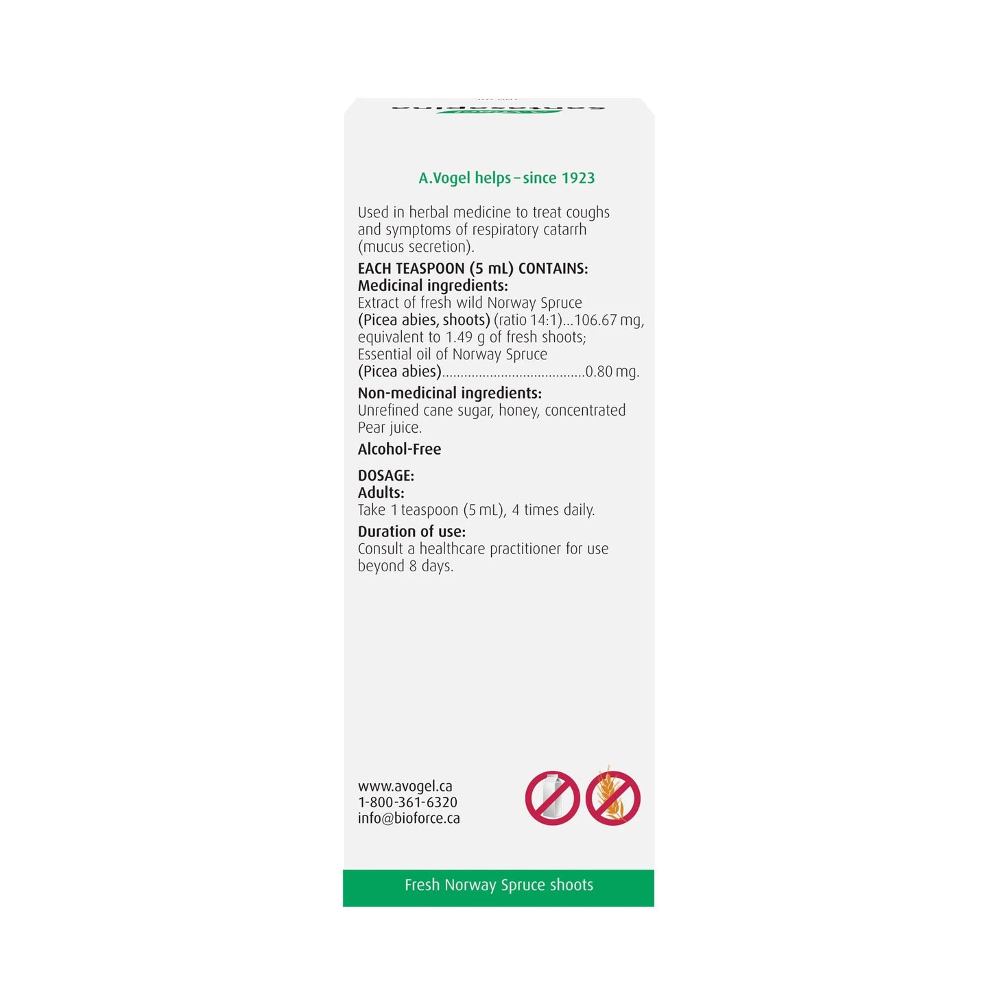 A.Vogel Santasapina Soothing Cough Syrup Alcohol