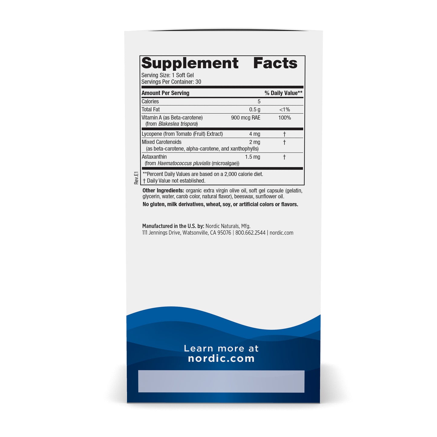 Nordic Naturals Vitamin A +Carotenoids