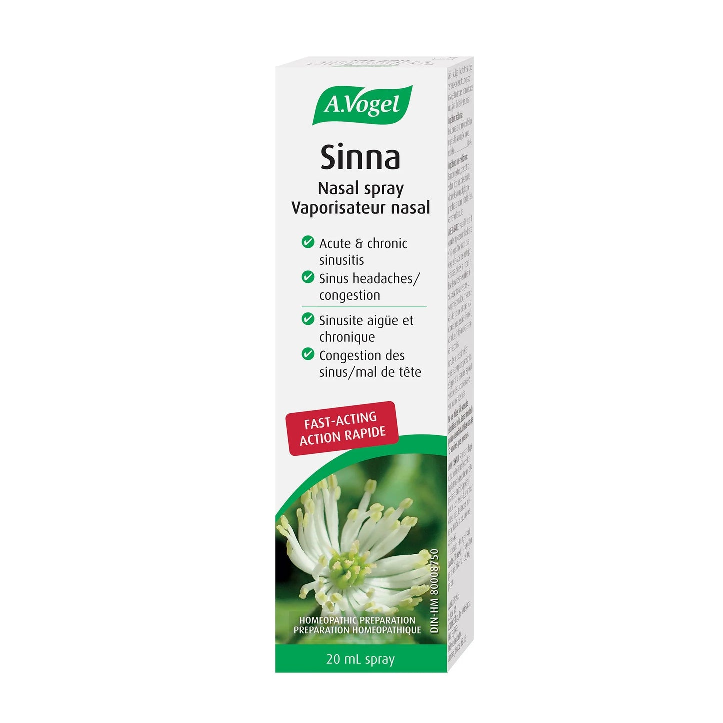 A.Vogel Sinna Nasal Spray For Sinus Congestion and Blocked Nose
