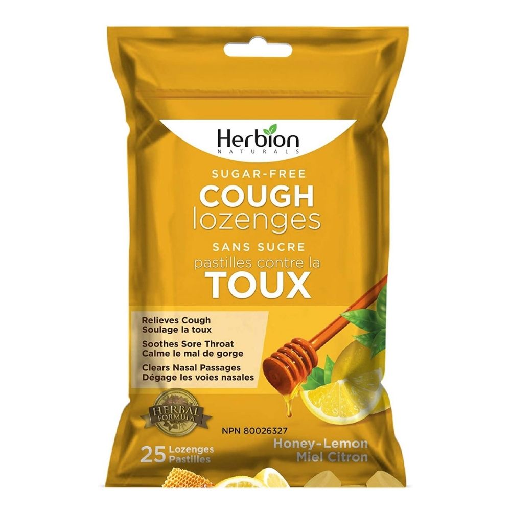 Herbion Naturals Sugar – Free Cough Lozenges with Assorted Flavours (Cherry/Honey-Lemon)