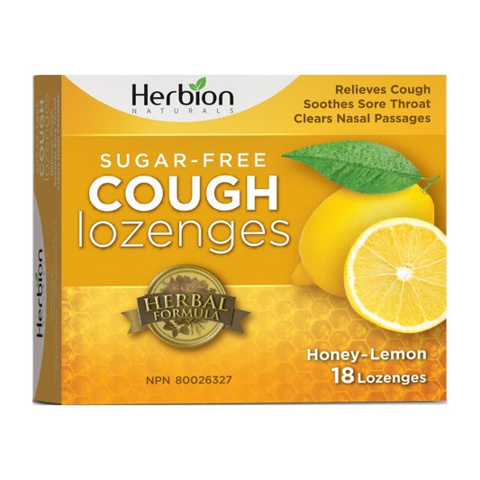 Herbion Naturals Sugar – Free Cough Lozenges with Assorted Flavours (Honey-Lemon/Cherry/Orange/Mint)