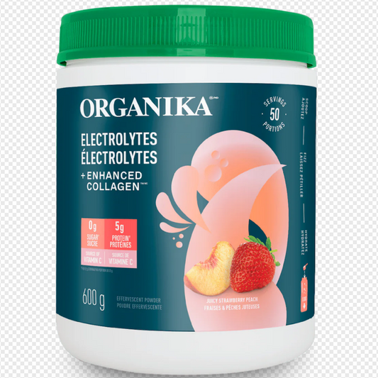 Electrolytes + Enhanced Collagen - Juicy Strawberry Peach 600 g
