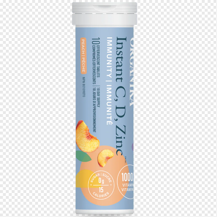 Instant C, D, Zinc Immunity Effervescent - Peach