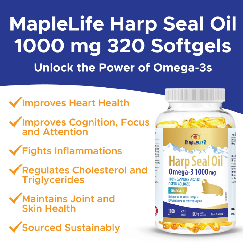 Harp Seal Oil Gold 1000mg 320 Softgels