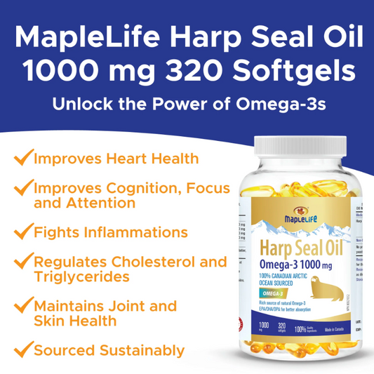 Harp Seal Oil Gold 1000mg 320 Softgels