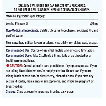 Evening Primrose Oil 500 mg 90 Softgels
