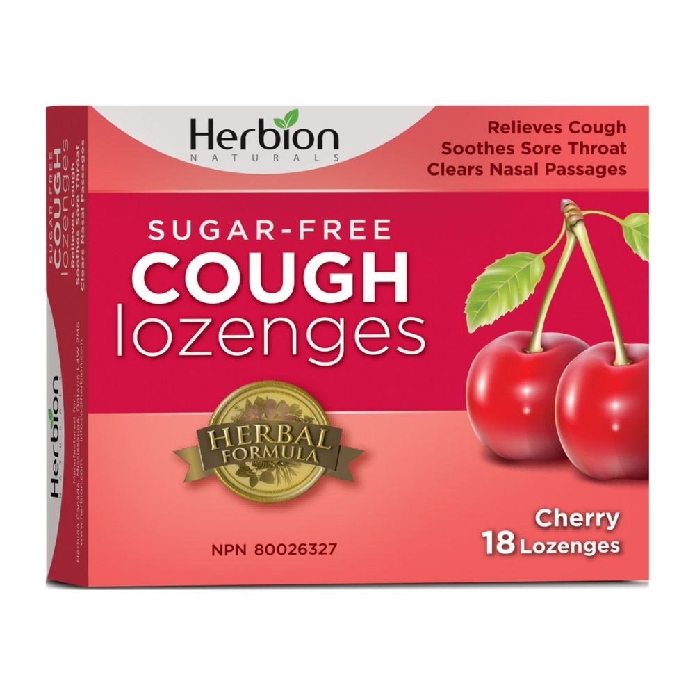 Herbion Naturals Sugar – Free Cough Lozenges with Assorted Flavours (Honey-Lemon/Cherry/Orange/Mint)