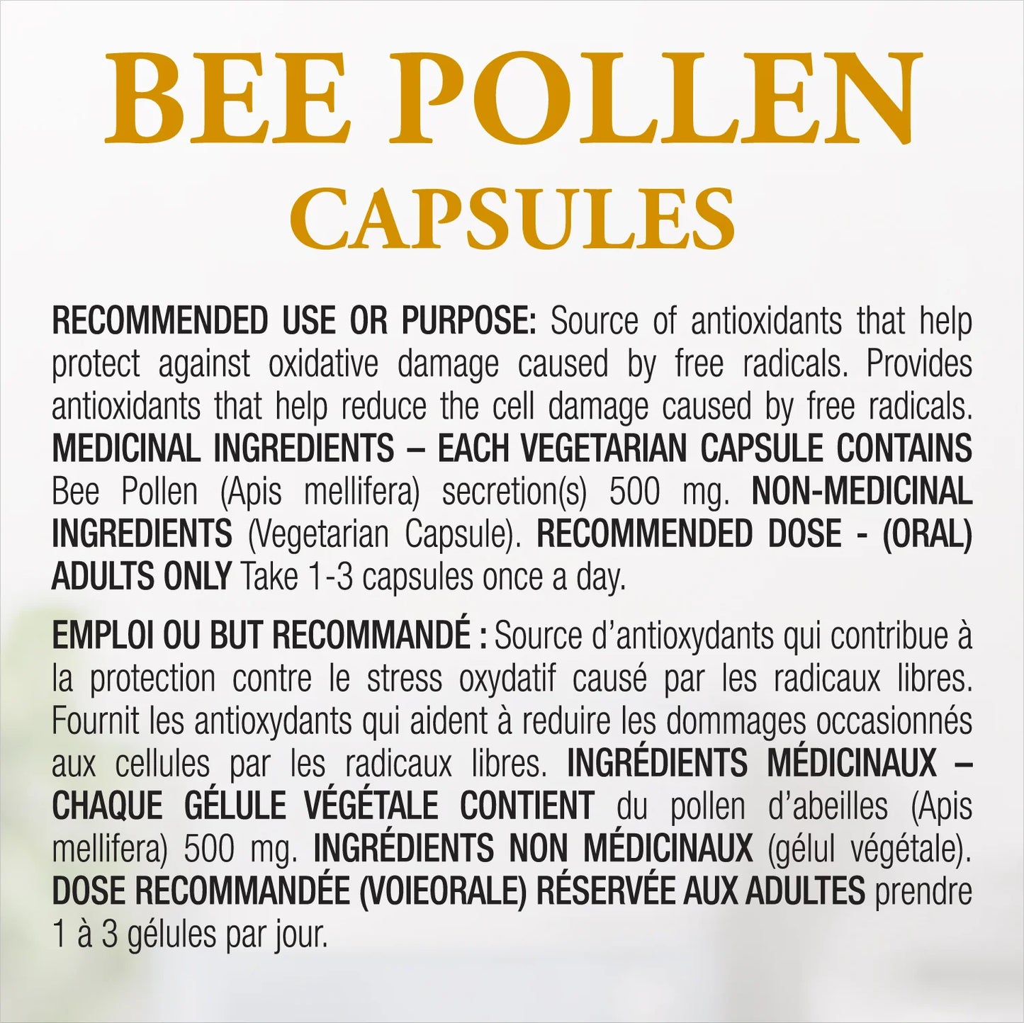 BEE POLLEN CAPSULES