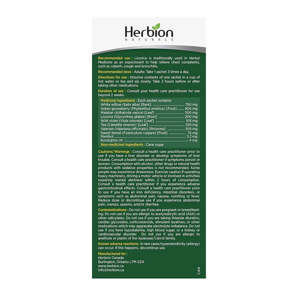 Herbion Naturals Cold & Flu Remedy (Also available in Natural Lemon Flavour)