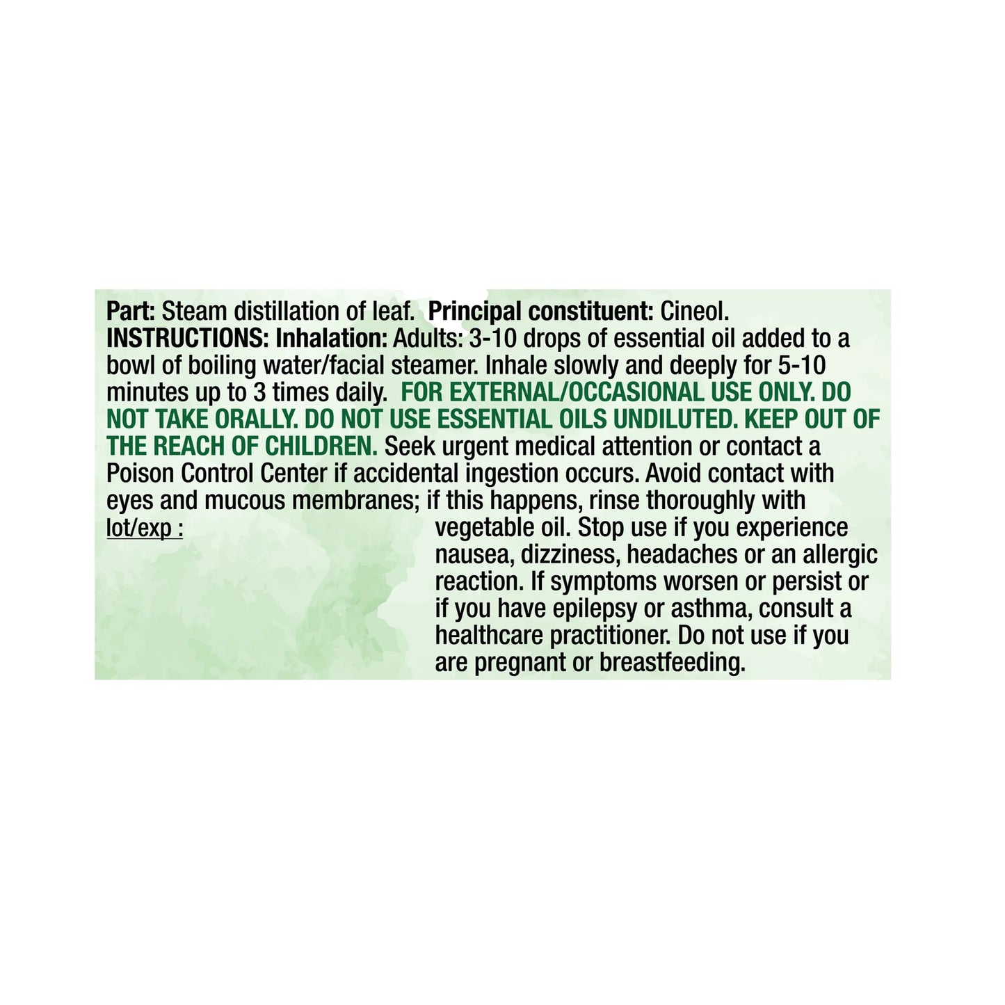 Eucalyptus Essential Oil 100% pure and natural