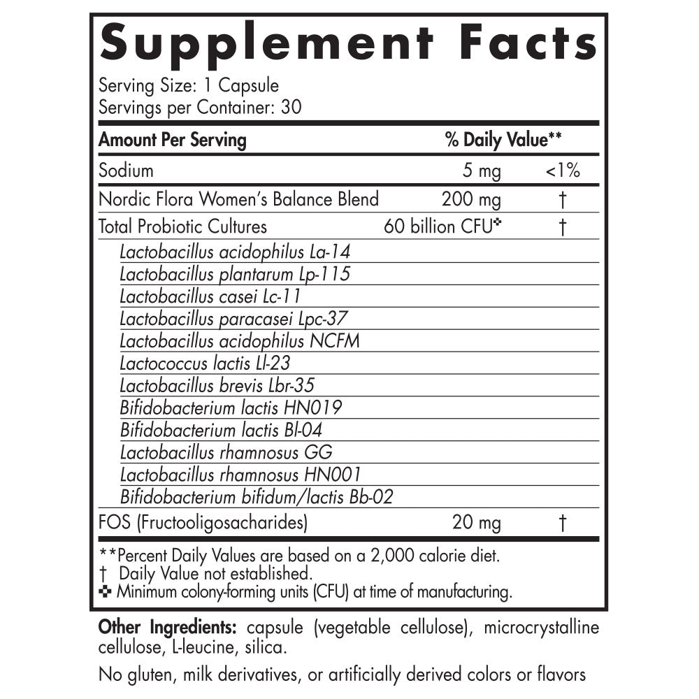 Nordic Naturals Flora Probiotic Women's Balance