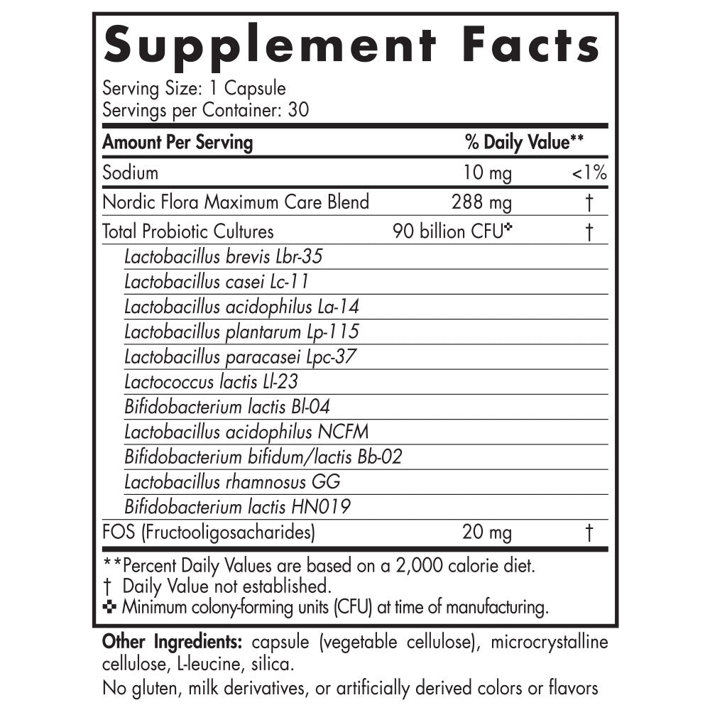 Nordic Flora Probiotic Maximum Care
