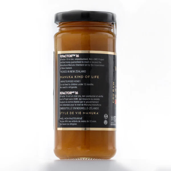 RAW MONOFLORAL MANUKA HONEY KFACTOR 16, 325G/11.5OZ